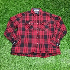 Vintage 90s Woodland Plaid Shirt XL 23x27 Wool